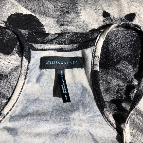 B&W Flower Print Summer Dress - Picture 3 of 3